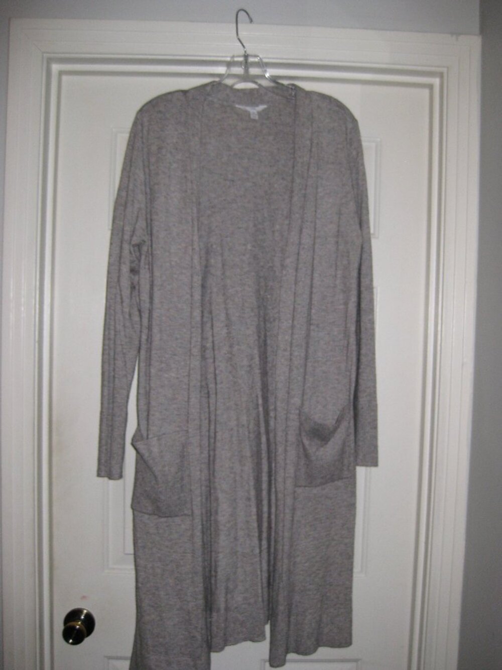 Time and Tru XL Heathered Gray/ Open Front Duster Cardigan Super Soft